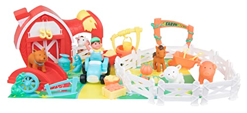 Lots to Play - Farm Play Set - Barnyard Gift Set w/ Accessories - JC Toys