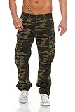 Big Seven Brian Cargo Hose Green Camouflage Comfort Fit Herren Jeans, Hosengröße:W44/L32