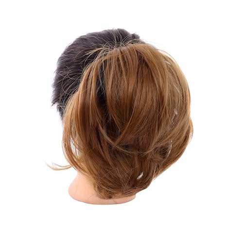 Haarknoten Synthetisches Donut-Haar mit geradem Pferdeschwanz, unordentlicher Haarknoten, Haargummi, Chignon mit elastischen Haarbändern, Stücke for Haarverlängerungen for Frauen Haarschmuck Damen (C