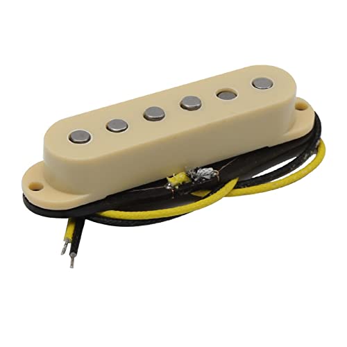 ZENGXUE Vintage Alnico 5 Gitarre Pickup Versetzte Einzelne Spule Pickup Gelbe Farbe Humbucker Tonabnehmer Set (Color : Bridge Pickup)