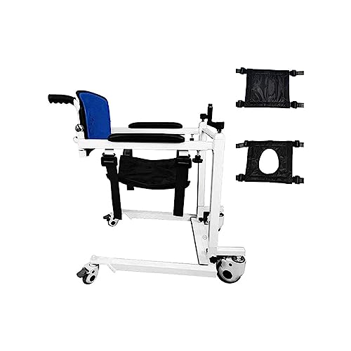 Hydraulischer Patienten-Heimrollstuhl, tragbarer Transfer-Rollstuhl mit weichem Kissen und Toilettensitz, Nachtstuhl, Patiententransport-Rollstuhl fürs Badezimmer