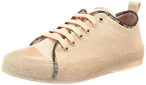 Love Moschino Damen Collezione Autunno Inverno 2021 Sneaker, Rosa, 41 EU