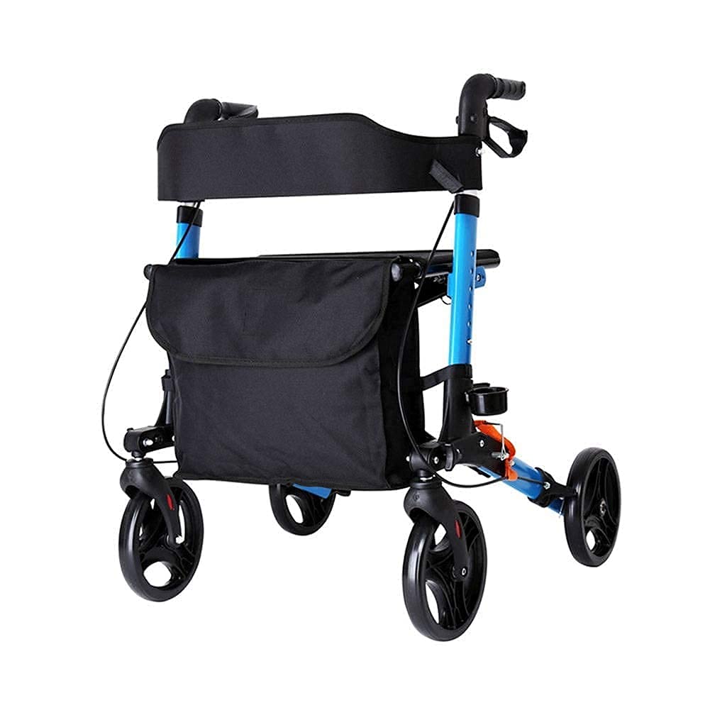 Rely On Walking Walker für Senioren Rollator Trolley Walker mit Rad mit Sitz, Multifunktions-Gehhilfe, ältere Menschen, verletzte Patienten Multifunktions-Gehhilfe (Blau) Run Forward