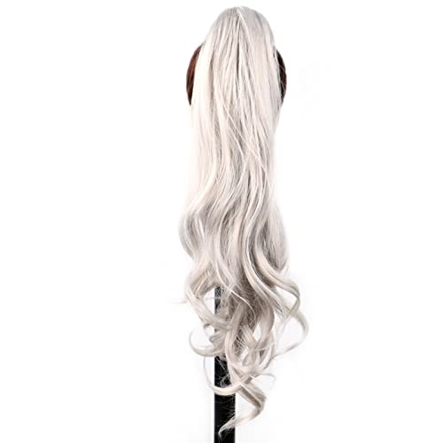 Pferdeschwanz Haarteil 32-Zoll-Kunststoff-Flexible Wrap-Around-Pferdeschwanz-Länge Pferdeschwanz-Verlängerungen Blonde Pferdeschwanz-Haarteile for den täglichen Gebrauch von Frauen Pferdeschwanz Haarv