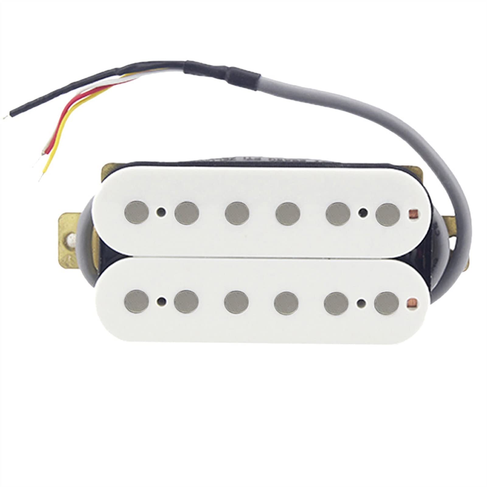 ZENGXUE Weißer Humbucker-Pickup-Gitarren-Nacken-Pickup-Keramikmagnet 4-Draht Für E-Gitarre Humbucker Tonabnehmer Set