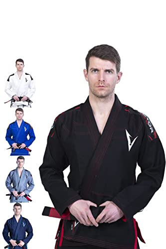 VECTOR SPORTS BJJ Gi Brazilian Jiu Jitsu Gi mit Bonus Weißer Gürtel Ripstop Hose für