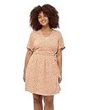 Peppercorn Damen Daria Dress Curve Kleid, 0510p Melon Peach Print, 52 EU