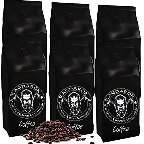 C&T Ragnarök Coffee ganze Kaffeebohnen - als Espresso und Cafe Crema trinkbar - kräftig, nordisch, würzig, aromatisch (6000g)