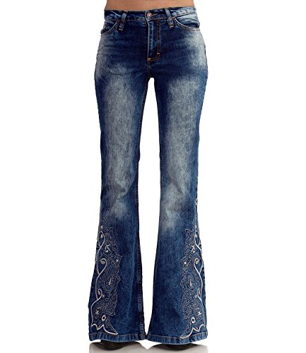 Comycom Hippie Jeans Schlaghose mit besticktem Schlag 27/32