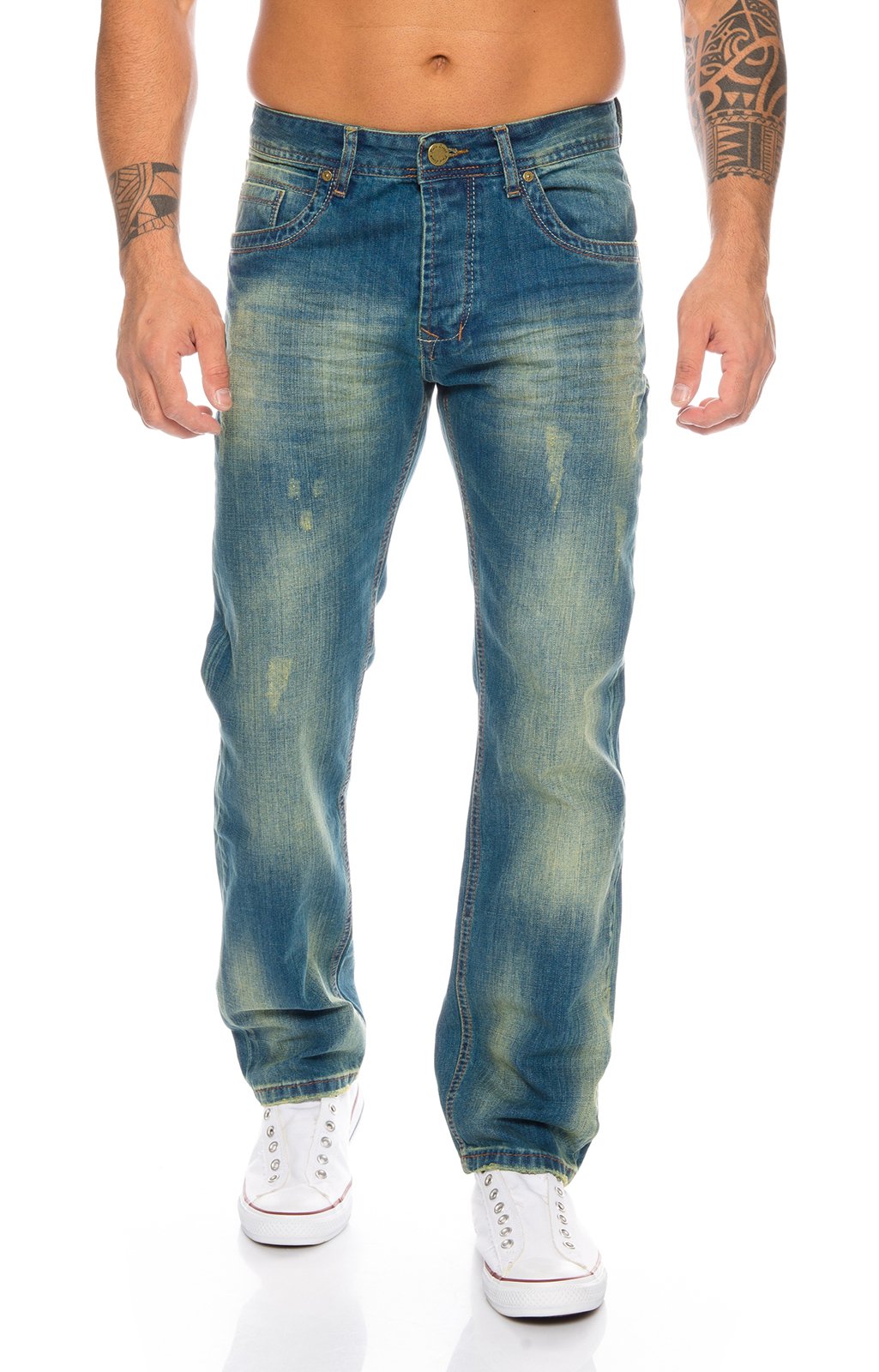 Rock Creek Herren Jeans Blau RC-2103A [W34 L36]