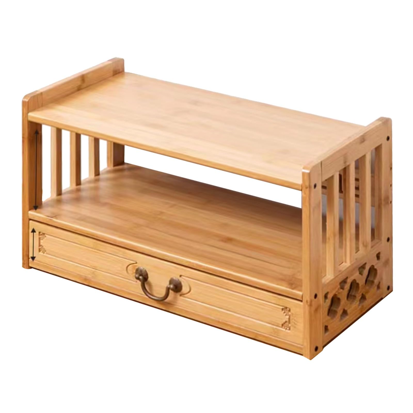 DUBTEDHOU Hölzerne Wiccan kleine Altar Tisch Buddhist Tisch, Buddhistischer Schreintisch for Wahrsagerei oder Bambusmöbel for Ausstellen von Gefäßen, Pflanzen und Büchern