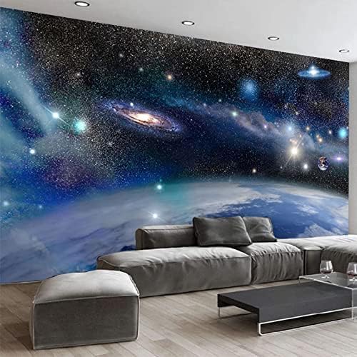 XLMING Schöne Planeten-Galaxie-Szenerie 3D Tapete Home Dekoration Wohnzimmer Sofa Schlafzimmer Tv Hintergrund Wand-200cm×140cm