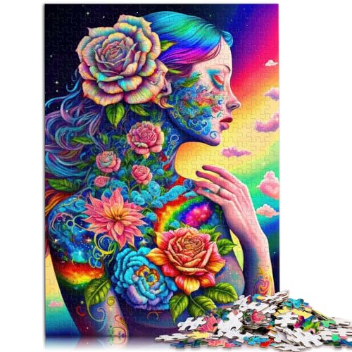 Puzzlespiel Rainbow Spirit Art Puzzles für Erwachsene 1000 Teile Holzpuzzle Spaß für Aktivitäten zu Hause, Geburtstagsgeschenk, Reisegeschenke, 1000 Teile (50 x 75 cm)