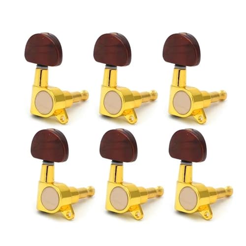 6 Teile/satz Knopf Geschlossene Akustische Gitarre Tuning Pegs String Tuning Pegs Tuner Mechaniken (Color : 2)