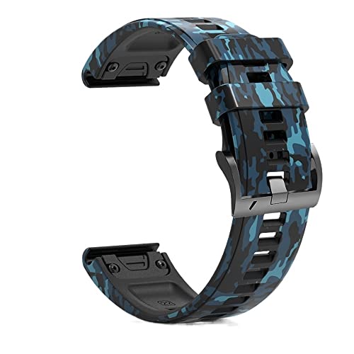 BANDKIT Sport-Silikon-Uhrenarmband für Garmin Fenix 6X 6 6S Pro 5X 5 5S Plus 3HR, einfache Passform, Schnellverschluss-Armband, Zubehör, 26mm Fenix 5X-5XPlus, Achat