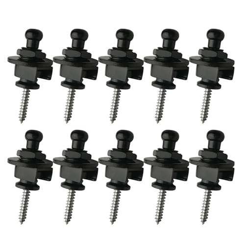 10 Stück Metal Duty Guitar Strap Lock End Pin Ersatz Gitarre Straplock Button Tail Pin Strap Retainer