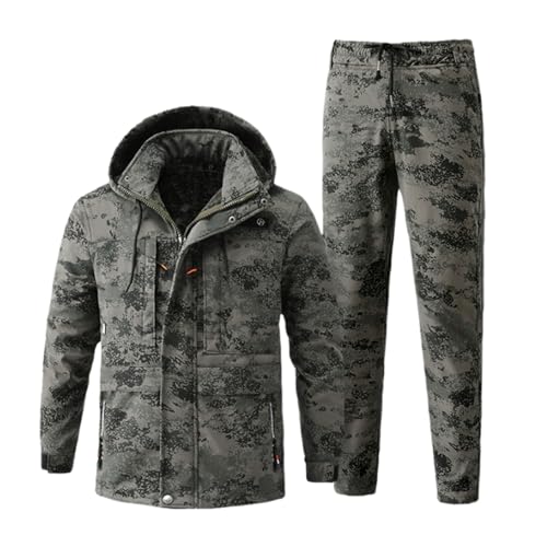 Winter Winddichte Wasserdichte Atmungsaktive Skianzüge, Herren Camouflage Skianzüge Jacke Schneehose Set, Isolierte Snowboard-Schneeanzüge, Für Liebhaber Von Outdoor-Freizeit (Color : C, Size : M)