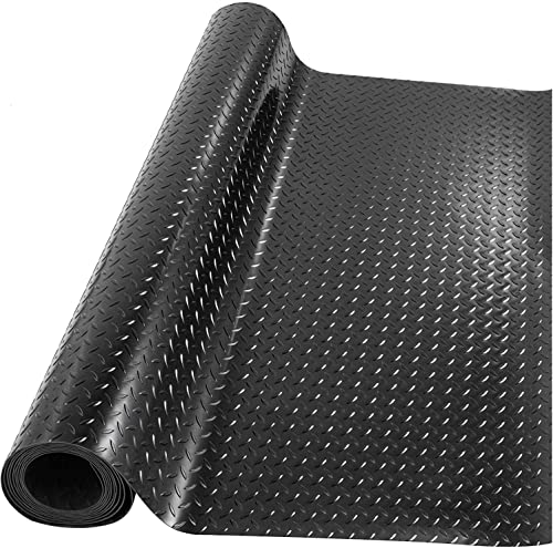 Nisorpa Gummimatte 500 x 100 cm Bodenmatte Schutzmatte Garagenboden Bodenschutzmatte rutschfest Gummiläufer Gummimatten Antirutschmatte Gummi Matte für Keller, Werkstatt, Garage| Stärke: 3mm| Schwarz