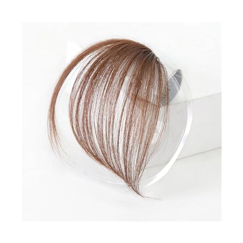 Pony Extension für Damen Schräge Pony-Perücke, natürliche Stirn, teilweise Luft-Pony-Perücke, weiblich, unsichtbar, nahtlos, gefälschter Pony Fringe Bangs(4/27HL)