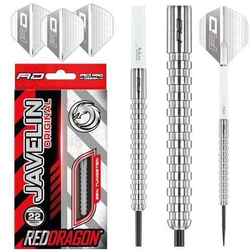 Red Dragon Javelin: 22g - Profi Dartpfeile mit Flights und Schäfte