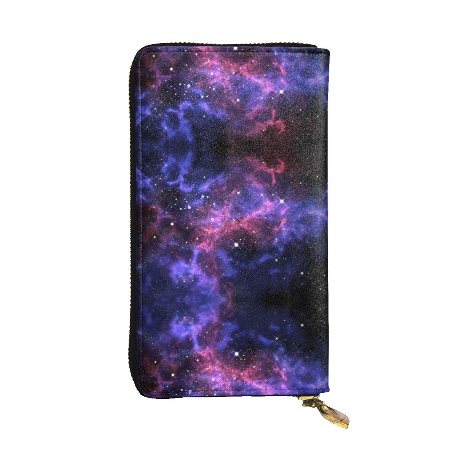 DMORJ Universe Galaxy Star Space Leder lange Clutch-Brieftasche: 19 x 10 cm, bequem, leicht, wasserdicht, langlebig, schönes Geschenk, Schwarz, Einheitsgröße, Schwarz , Einheitsgröße