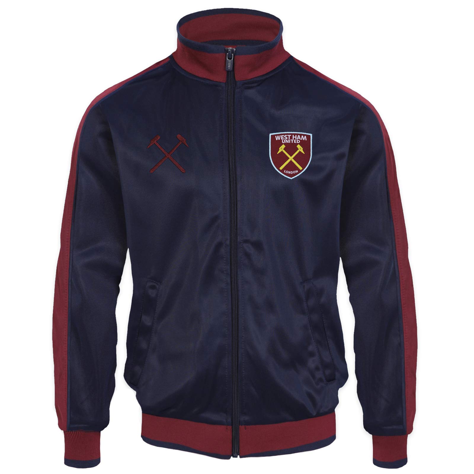 West Ham United FC - Herren Trainingsjacke im Retro-Design - Offizielles Merchandise - Geschenk für Fußballfans - L