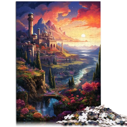 Puzzle für Erwachsene, farbenfrohes psychedelisches Alhambra-Palast-Puzzle, bunt, 1000 Teile, Holzpuzzle, Familienspiel für und 1000 Teile (50 x 75 cm)