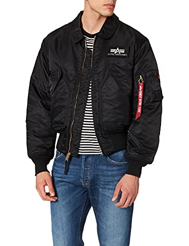 ALPHA INDUSTRIES Herren CWU 45 Jacke, Schwarz (Black 03), Medium