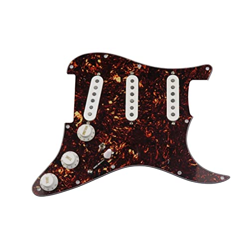 Geladenes Gitarren-Pickguard Gitarren-Pickups. SSS. Geladene Vorgedrünnete 60er Jahre Einzelne Spulen Alnico 5 Pickups Verdrahtung Pickguard (Color : 11)