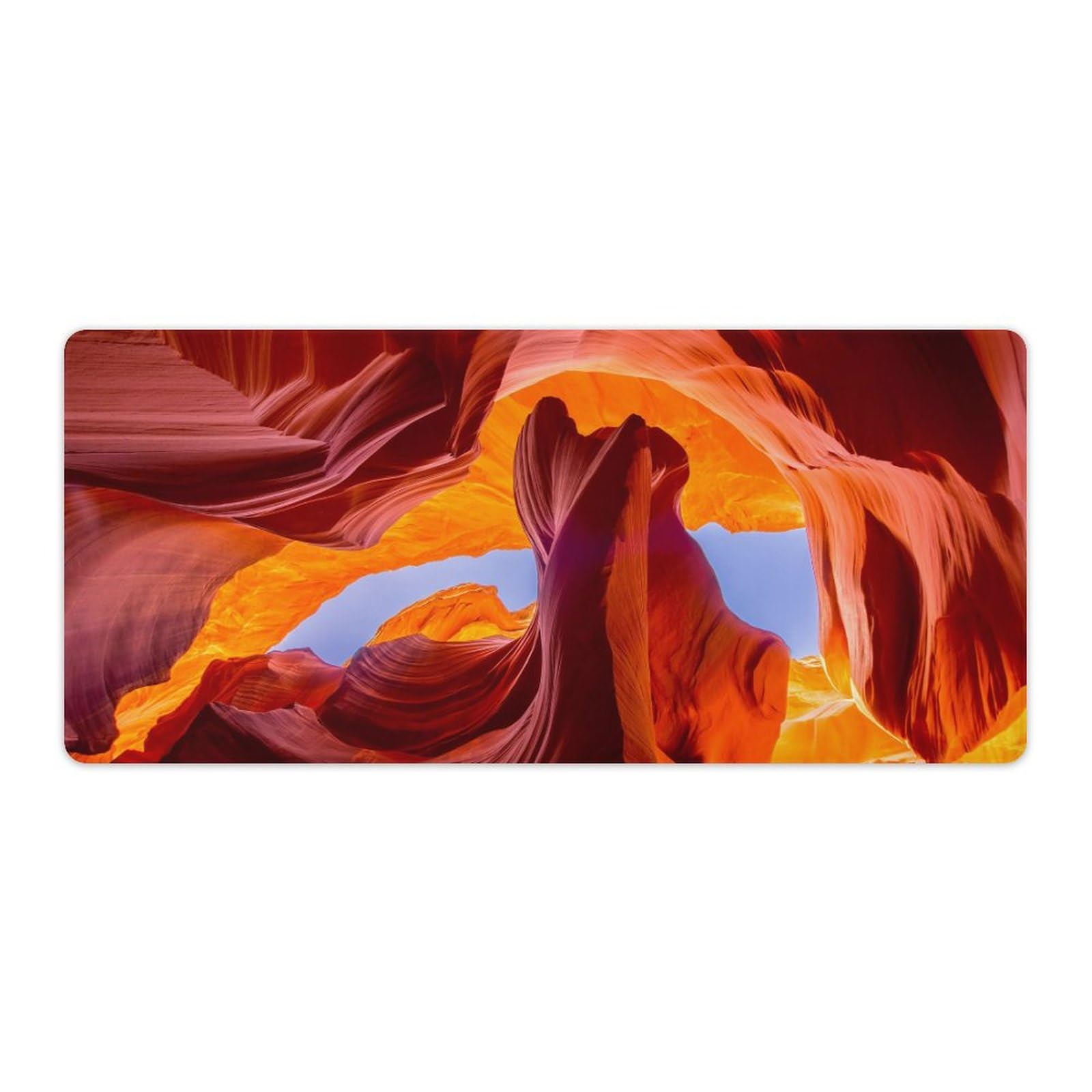 HABXNJF Große Schreibtischunterlage, Antelope Canyon Mauspad, 40 x 90 cm, rutschfeste Schreibtischschutzmatte für Zuhause, Büro