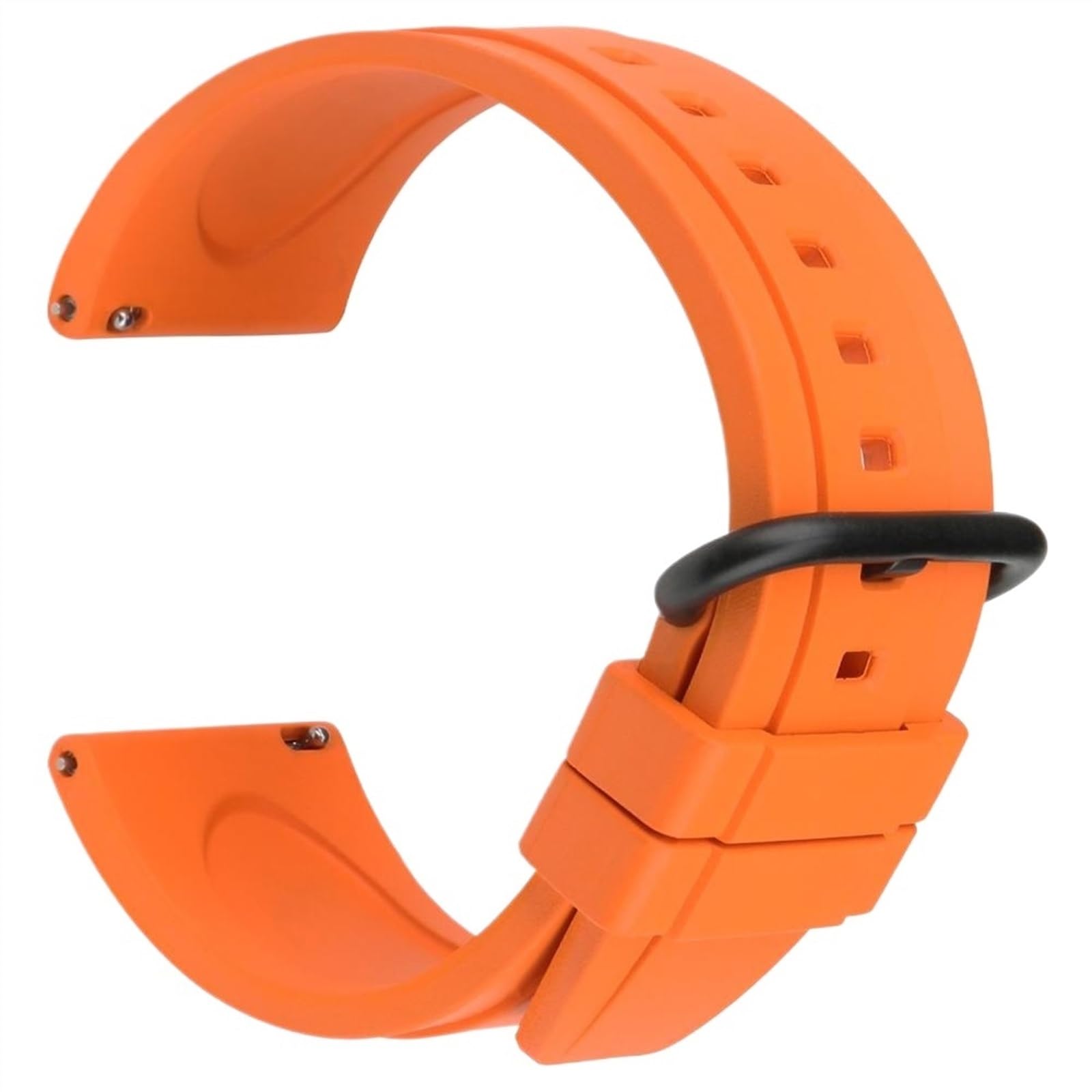 THBGTCNQ Weiches Gummi-Uhrenarmband, Sportuhrenarmband, Schnellverschluss, 20 mm, 22 mm, Gummi-Uhrenarmband, Gürtelschlaufe for Quarzuhr, Smartwatch(Orange B,20mm)