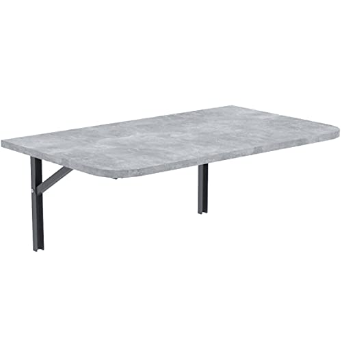 AKKE Wandklapptisch mit abgerundete Ecken für Küche Zimmer Wohnzimmer Kinderzimmer 120 cm x 60 cm, Wandtisch klappbar, Klappbarer Wandtisch Küchentisch Kindertisch, Klapptisch Klappschreibtisch Küche