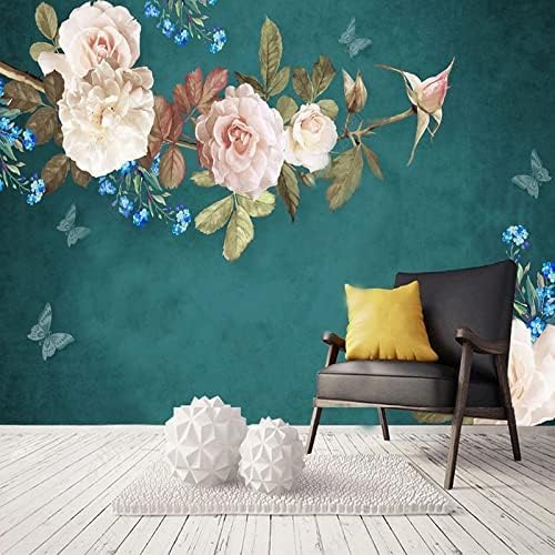 XLMING Handgemalte Blumen 3D Tapete Home Dekoration Wohnzimmer Sofa Schlafzimmer Tv Hintergrund Wand-250cm×170cm