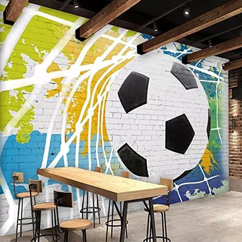 XLMING Cartoon Fußball Bilder 3D Tapete Home Dekoration Wohnzimmer Sofa Schlafzimmer Tv Hintergrund Wand-150cm×105cm