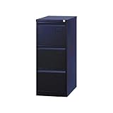 Bisley LIGHT Light Hängeregistraturschrank, einbahnig, DIN A4, 3 HR-Schubladen, Stahl, 633 Schwarz, 62.2 x 41.3 x 101.6 cm