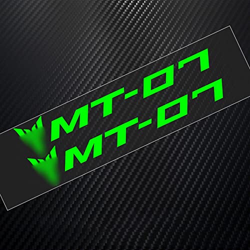 Vinyl Reflektierende MT 07 Aufkleber Rad Tank Aufkleber Für Yamaha MT07 Set Kit Logo Emblem Schmücken (Color : Green)