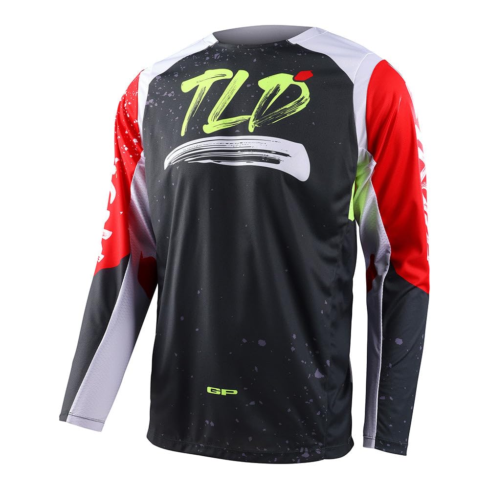 Troy Lee Designs Unisex Pullover, Schwarz/Glo Red, L