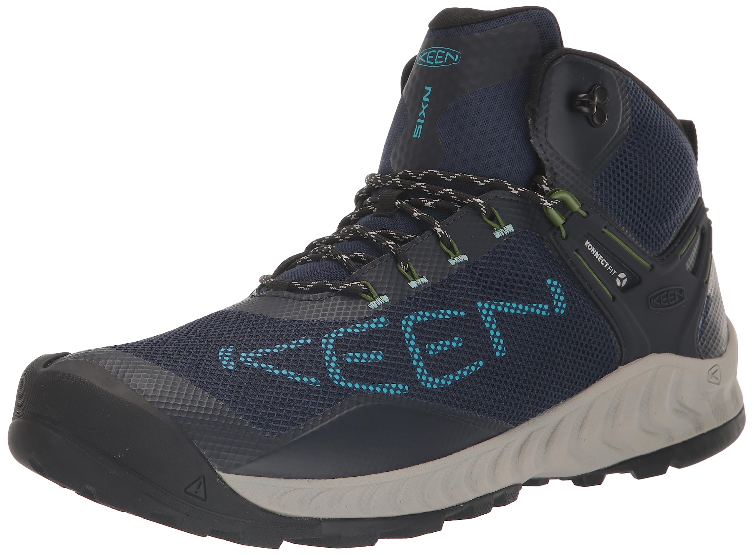 KEEN Herren NXIS Evo Mid Waterproof Wanderstiefel, Naval Academy/Ipanema, 47 EU