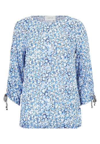 Cartoon Damen Casual-Bluse mit Muster Blau/Weiß,38