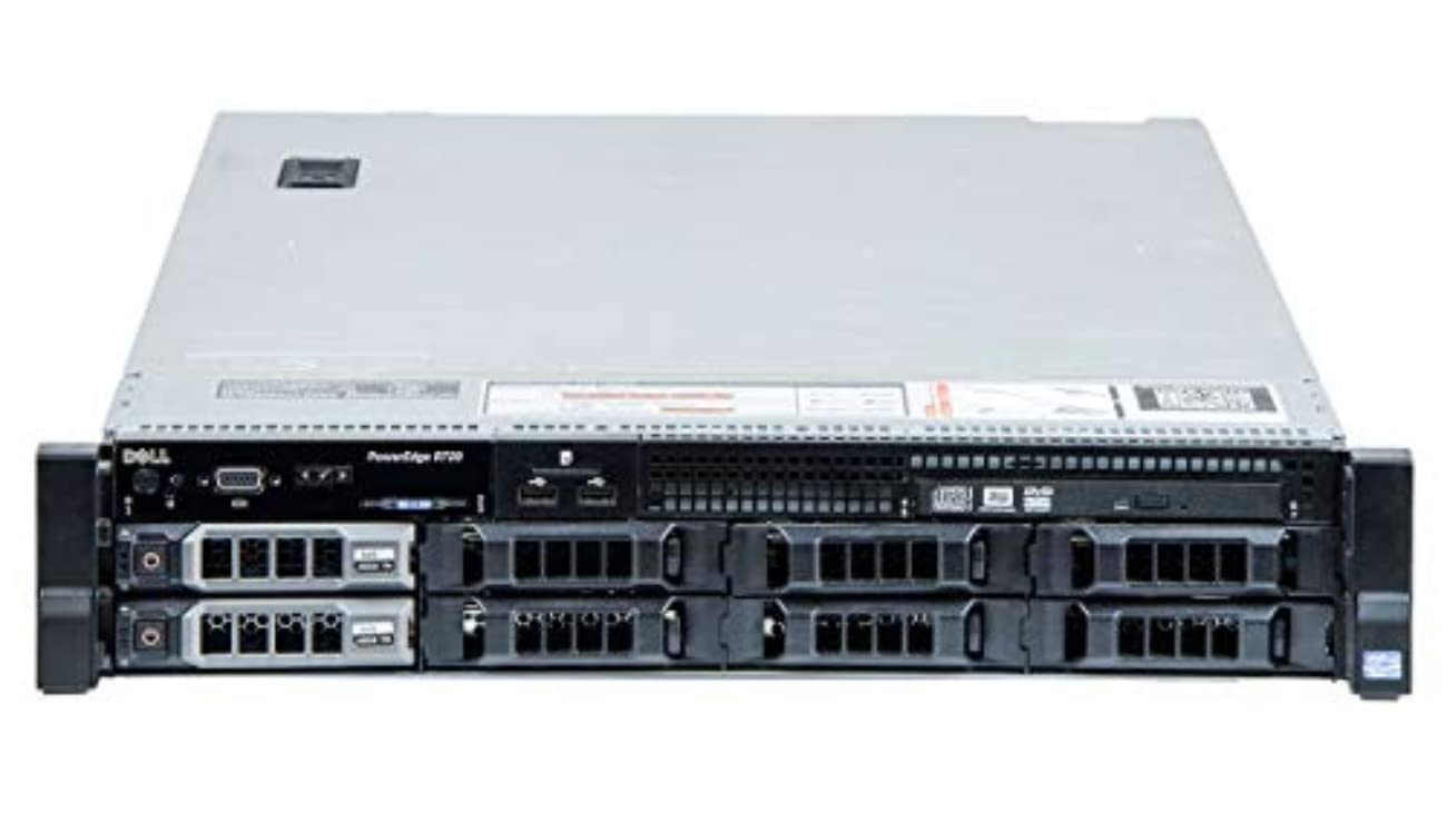 Dell R720 Server Rack | 8x SFF | 2x Xeon 10-Core E5-2660 V2 | 128GB RAM DDR3 | 2x 3TB SAS | H710 Ctrl | 2xPSU | Windows Server std 2022 (zertifizierte Generalüberholt)