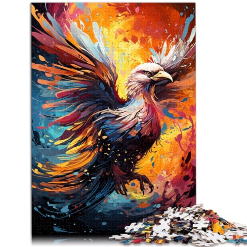 Puzzle zum Malen, Farbe Phoenix, 1000 Teile, für Erwachsene, Geschenke, Holzpuzzle ganze Familie, 1000 Teile (50 x 75 cm)