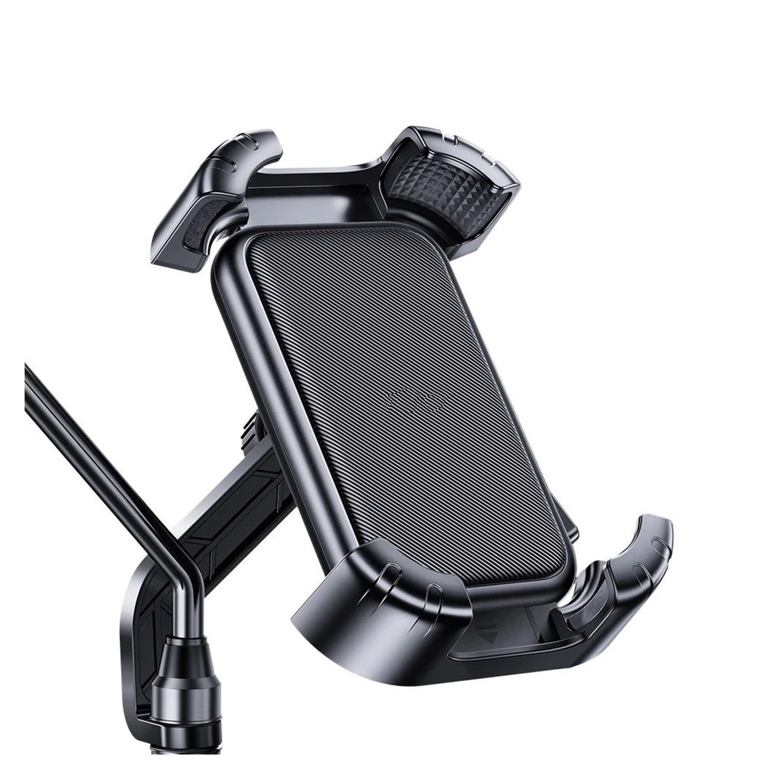 Handyhalterung Motorrad Telefonhalter 360°-Ansicht Universeller -Telefonhalter Für 4,7-7,2-Zoll-Mobiltelefonständer Stoßfester Halterungsclip Handyhalter Fahrrad(S2 Black)