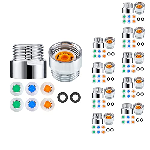 Kiudduy 80 Stücke Dusch Durchflussbegrenzer Satz, Wasserbegrenzer, 1/2 Gewindegröße 4, 6 und 9 L/Min für Sparen Im Badezimmer