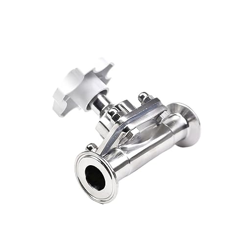 Kugelhahn Membranventil DN15 DN20 DN25 DN50 Edelstahl-Tri-Clamp-Membranventil for Braubier und Milchprodukte Für Trinkwasseranlagen(38mm x Ferrule 50.5)