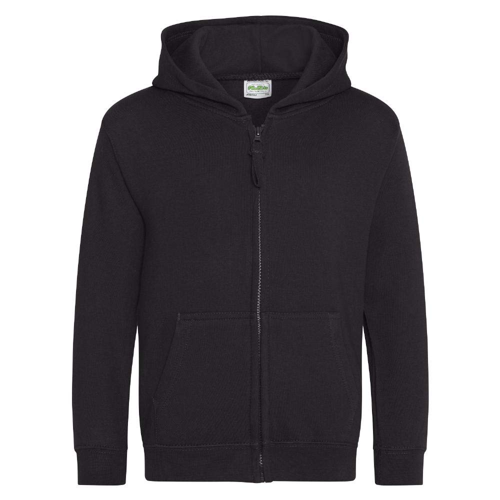 Just Hoods - Kinder Sweatjacke mit Kapuze/Jet Black, 12/13 (XL)