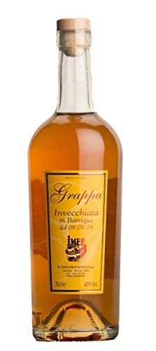 Distilleria Jannamico Grappa Riserva Barrique - Italienischer premium Grappa, der über 24 Monate in Eichenfässern gereift ist-Kork. Grappa (1 x 0.7 l)