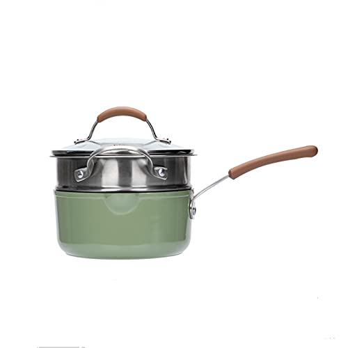 Kochen Maifan Steinmilchtopf Braten und Kochen Ein kleiner Milchtopf Kochtopf Instant-Nudeltopf Suppentopf Wok Bratpfanne Bratpfanne mit Deckel Edelstahl Dampfgarer-20cm (Size : 18cm)