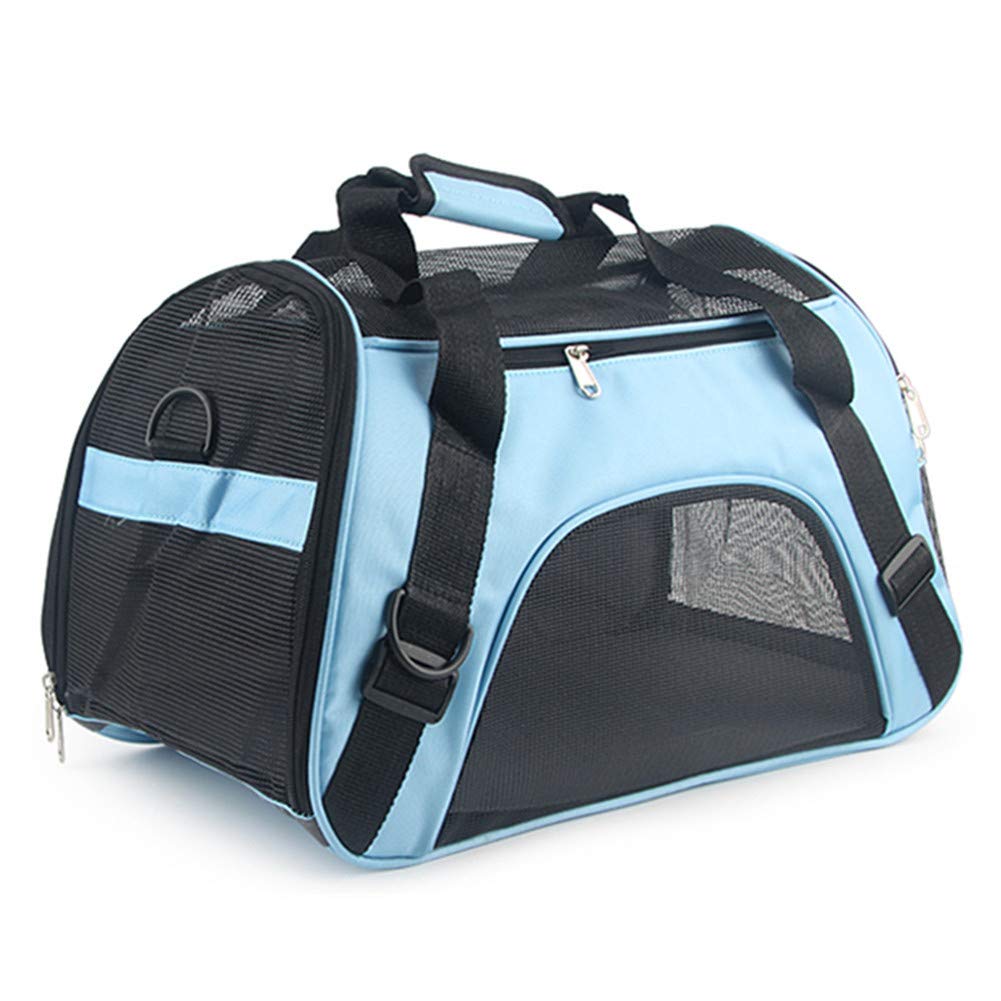 Rysmliuhan Shop Katzentransporttasche Hundetasche Flugzeug Handgepäck Haustierträger für Hunde Hundeträger Handtasche Hundeträger für mittlere Hunde Blue,l