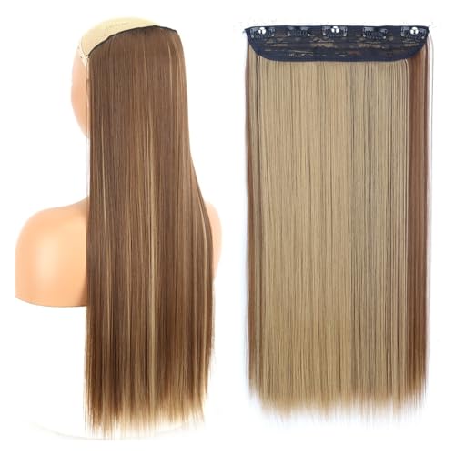 Clip-in-Haarverlängerungen Clip-in-Haarverlängerungen, synthetische lange glatte Frisuren, 5 Clip-in-Haarverlängerungen, 22 Zoll/32 Zoll, hitzebeständige Haarteile Clip-in-Haarverlängerungen aus Echth