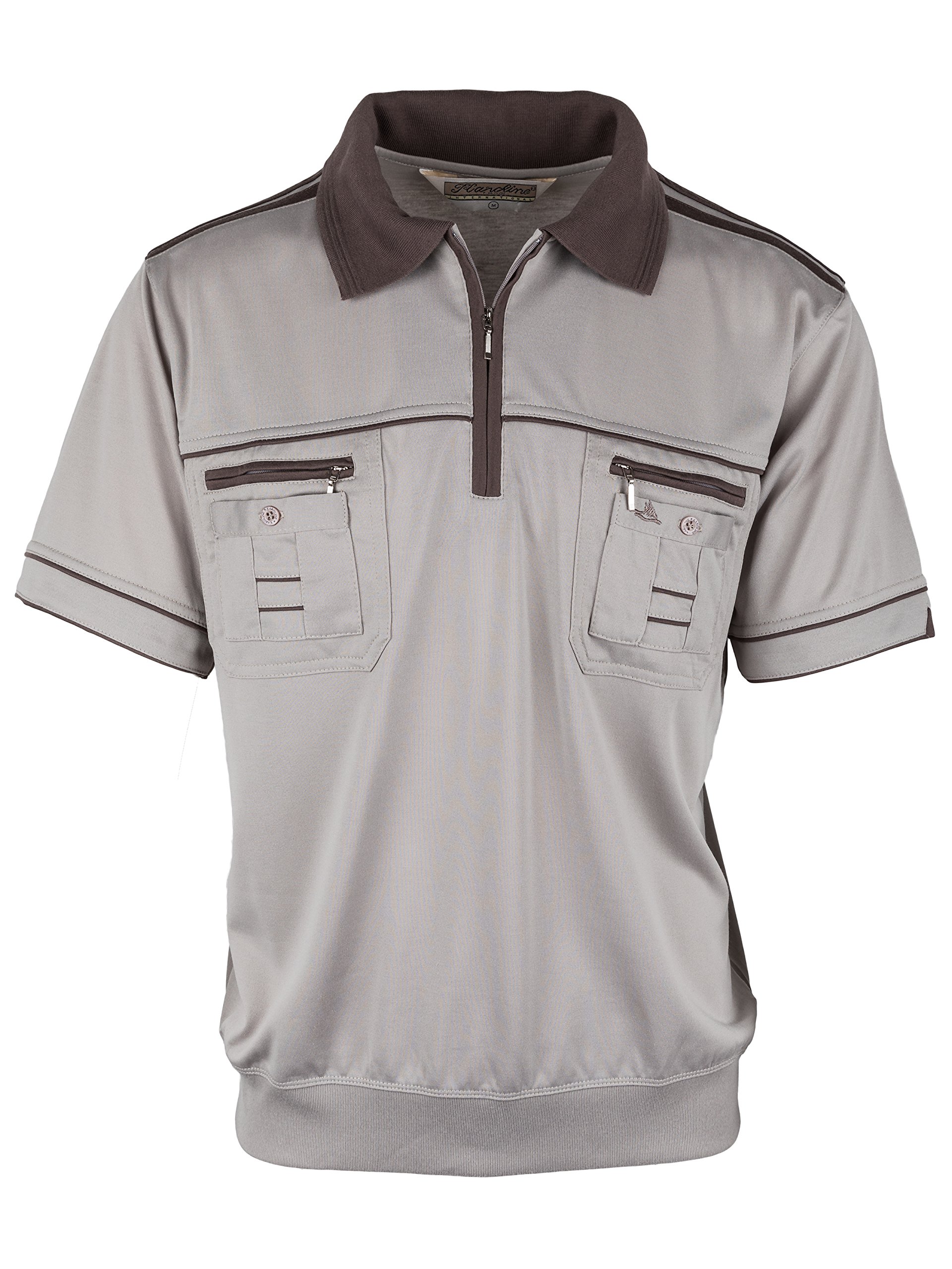 SOUNON Polohemd Poloshirt für Herren Beige, Groesse: 5XL